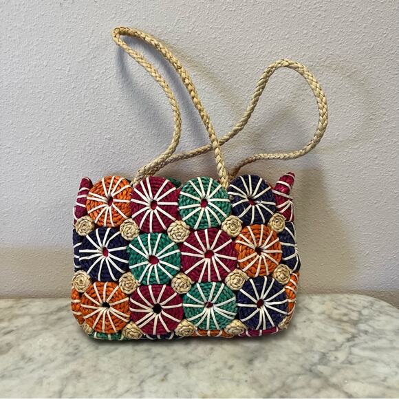 Artisan seagrass straw woven tote shoulder bag - Picture 8 of 8